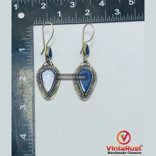 Load image into Gallery viewer, Handmade Long Dangle Lapis Lazuli Stone Earrings