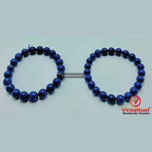 Load image into Gallery viewer, Vintage Lapis Lazuli Stones Beaded Bracelet