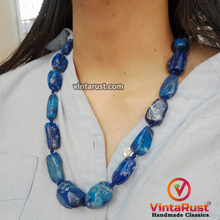 Load image into Gallery viewer, Handmade Lapis Lazuli Gemstone Necklace
