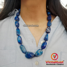 Load image into Gallery viewer, Handmade Lapis Lazuli Gemstone Necklace