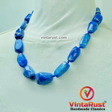 Load image into Gallery viewer, Handmade Lapis Lazuli Gemstone Necklace