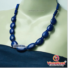 Load image into Gallery viewer, Handcrafted Lapis Lazuli Beaded Stone Necklace