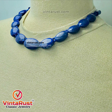 Load image into Gallery viewer, Handcrafted Lapis Lazuli Beaded Stone Necklace