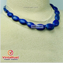 Load image into Gallery viewer, Handcrafted Lapis Lazuli Beaded Stone Necklace