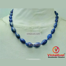 Load image into Gallery viewer, Lapis Lazuli Beaded Tribal Stone Choker Necklace