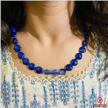 Load image into Gallery viewer, Lapis Lazuli Beaded Tribal Stone Choker Necklace
