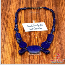 Load image into Gallery viewer, Vintage Lapis Lazuli Stone Beaded Tribal Necklace