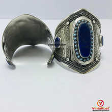 Load image into Gallery viewer, Lapis Lazuli Stone Handmade Adjustable Cuff Bracelet