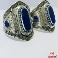 Load image into Gallery viewer, Lapis Lazuli Stone Handmade Adjustable Cuff Bracelet