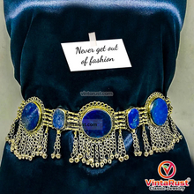 Load image into Gallery viewer, Handmade Bohemian Lapis Stone Belly Dance Belt