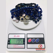 Load image into Gallery viewer, Handcrafted Lapis Choker Mala With Vintage Coins