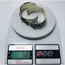 Load image into Gallery viewer, Boho Lapis Stone Cuff Bracelet With Turquoise and Coral