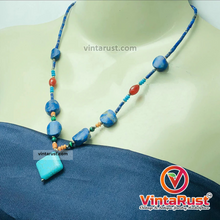 Load image into Gallery viewer, Lapis and Turquoise Beaded Necklace