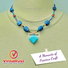 Load image into Gallery viewer, Lapis and Turquoise Beaded Necklace