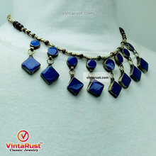 Load image into Gallery viewer, Tribal Dangling Lapis Stone Jewelry Set