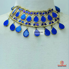Load image into Gallery viewer, Lapis Stone Tribal Handmade Necklace