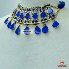 Load image into Gallery viewer, Lapis Stone Tribal Handmade Necklace