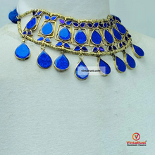 Load image into Gallery viewer, Lapis Stone Tribal Handmade Necklace