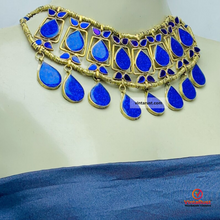 Load image into Gallery viewer, Lapis Stone Tribal Handmade Necklace