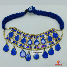 Load image into Gallery viewer, Lapis Stone Tribal Handmade Necklace