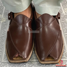 Load image into Gallery viewer, Men Genuine Leather Peshawari Chappal