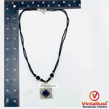 Load image into Gallery viewer, Vintage Black Stone Double Chain Beaded Necklace