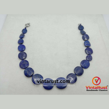 Load image into Gallery viewer, Lapis Lazuli Beaded Stone Choker Necklace
