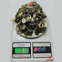 Load image into Gallery viewer, Long Layered Tribal Necklace with Coins & Stones