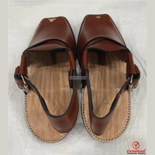 Load image into Gallery viewer, Handmade Comfortable Brown Leather Peshawari Sandals