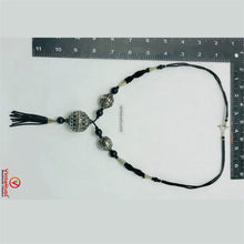 Load image into Gallery viewer, Artisan Black Boho Pendant Necklace