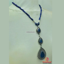 Load image into Gallery viewer, Bohemian Lapis Lazuli Stone Teardrop Pendant Necklace