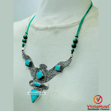 Load image into Gallery viewer, Nepalese Turquoise Green Handmade Necklace