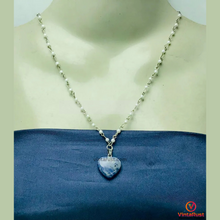 Load image into Gallery viewer, Blue Rhodonite Stone Heart Shape Pendant Necklace