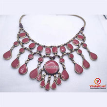 Load image into Gallery viewer, Tribal Multilayers Red Stone Necklace