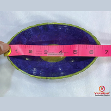 Load image into Gallery viewer, Lapis Lazuli and Jade Inlay Gemstone Bowl: Unique Oval Decorative Stone Dish