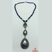 Load image into Gallery viewer, Bohemian Lapis Lazuli Stone Teardrop Pendant Necklace