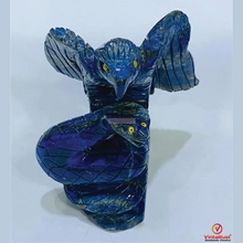 Load image into Gallery viewer, Handcrafted Lapis Lazuli Eagle & Cobra Figurine