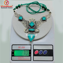 Load image into Gallery viewer, Nepalese Turquoise Green Handmade Necklace