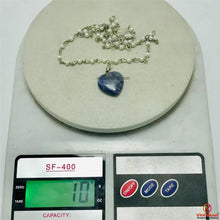 Load image into Gallery viewer, Blue Rhodonite Stone Heart Shape Pendant Necklace