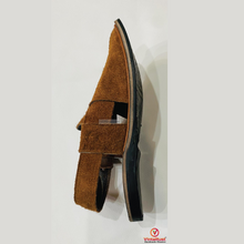 Load image into Gallery viewer, Handmade Suede Peshawari Sandals: Traditional Leather Chappal