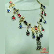 Load image into Gallery viewer, Bohemian Tribal Necklace with Colorful Stones