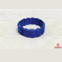 Load image into Gallery viewer, Handmade Beaded Lapis Lazuli Statement Bracelet