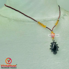 Load image into Gallery viewer, Ethnic Beaded Chain Pendant Necklace