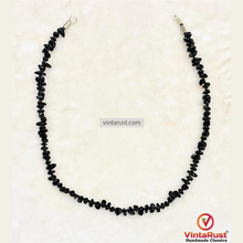 Load image into Gallery viewer, Handmade Black Stone Beaded Necklace