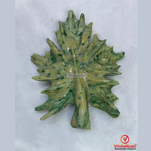 Load image into Gallery viewer, Polished Green Gemstone Leaf