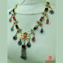 Load image into Gallery viewer, Bohemian Tribal Necklace with Colorful Stones