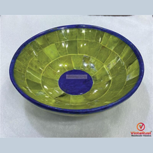 Load image into Gallery viewer, Handcrafted Lapis Lazuli and Green Jade Gemstone Bowl