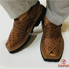 Load image into Gallery viewer, Authentic Brown Peshawari Sandals for Men