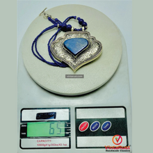 Load image into Gallery viewer, Lapis Lazuli Beaded Chain Pendant Necklace