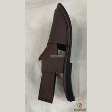 Load image into Gallery viewer, Comfortable Brown Leather Peshawari Sandals: Handmade Classic Men’s Shoes